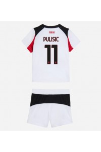 AC Milan Christian Pulisic #11 Babytruitje Uit tenue Kind 2025-26 Korte Mouw (+ Korte broeken)